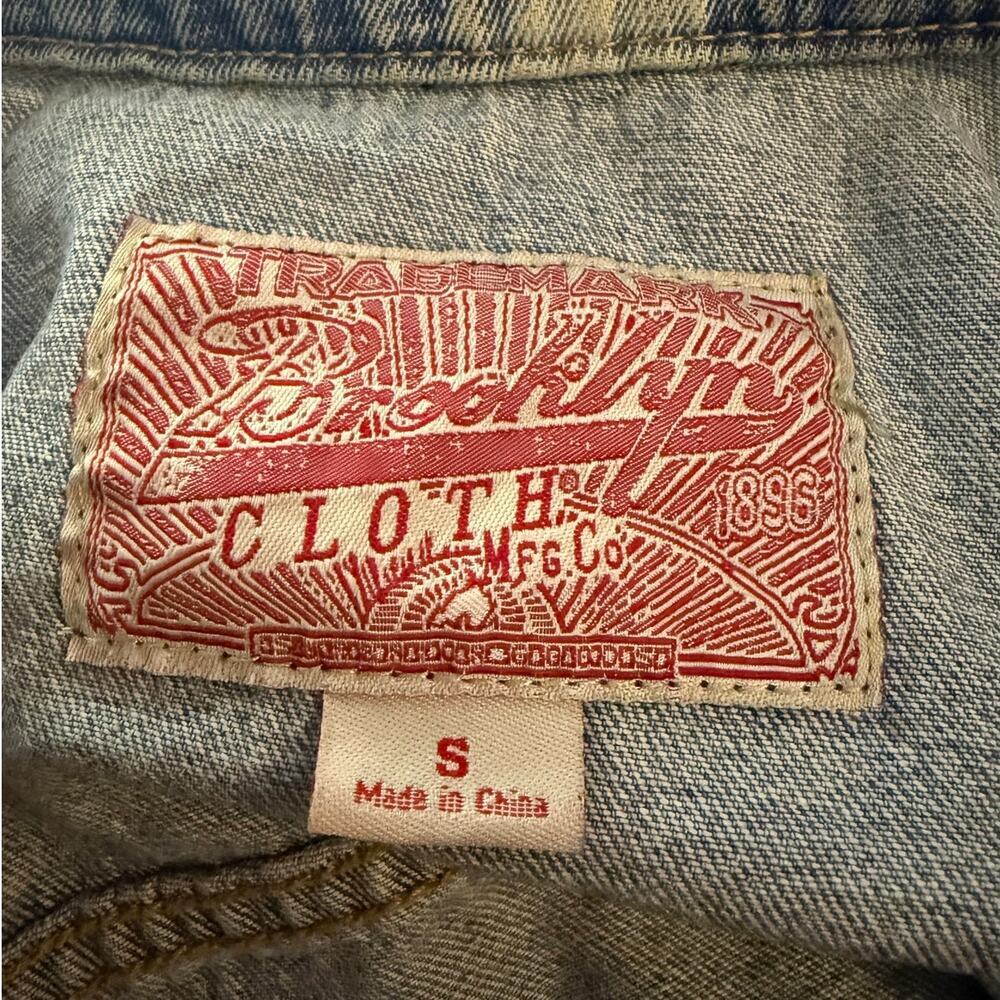 Distressed Thrashed & Acid Bleached Brooklyn Cloth Denim Vest - Picture 7 of 7